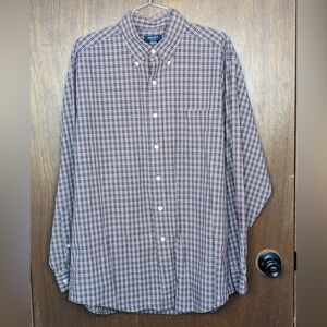 Brooks Sport Men’s Rustic Red Casual Button Down Formal Shirt Size Large